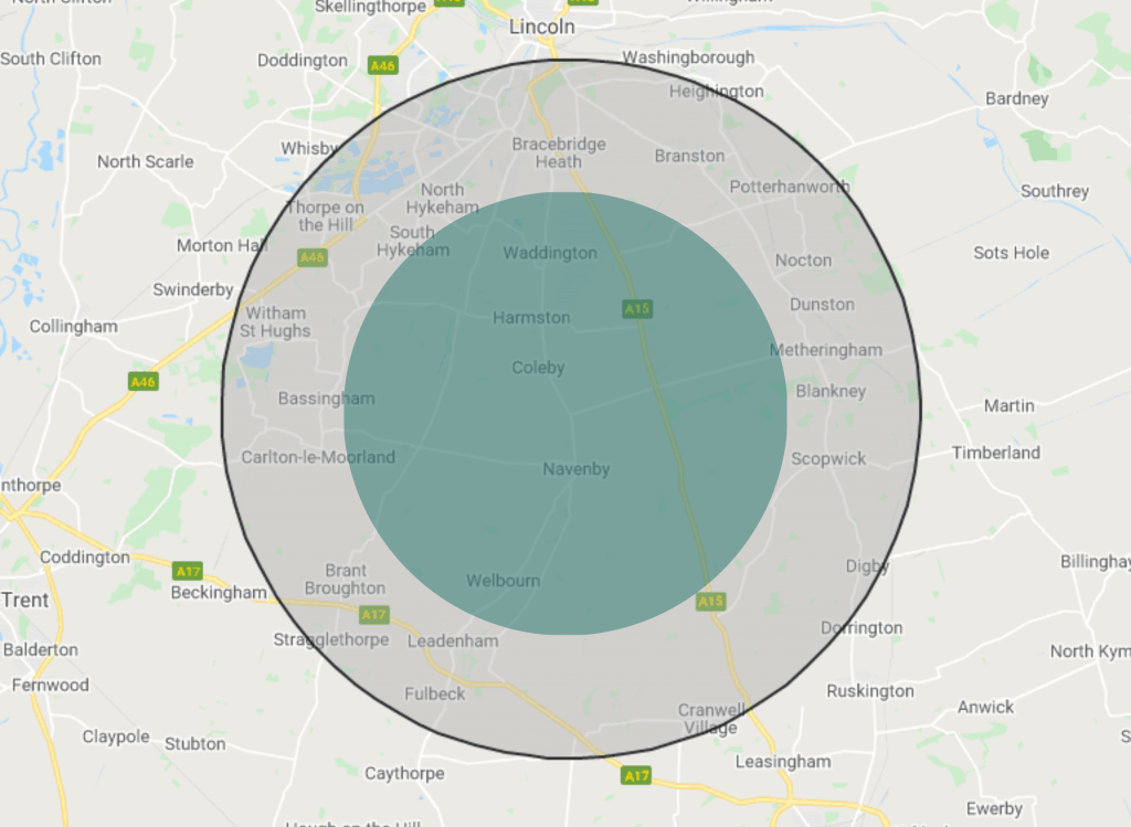 Lincolnshire Area Covered